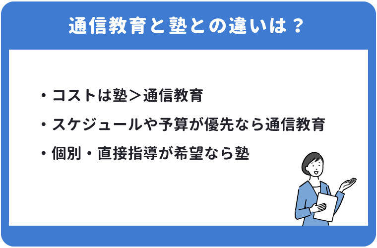 通信教育と塾の違い